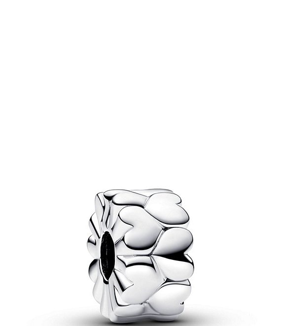 Pandora Heart Pattern Clip Sterling Silver Charm