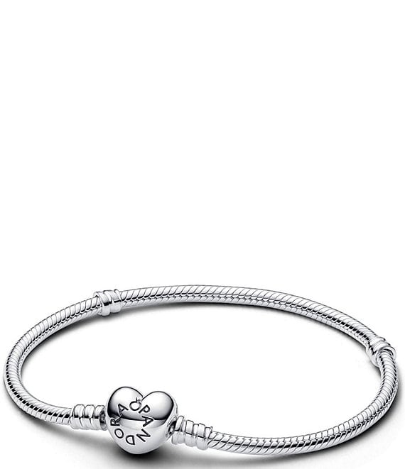 Pandora Heart Snake Sterling Silver Chain Bracelet