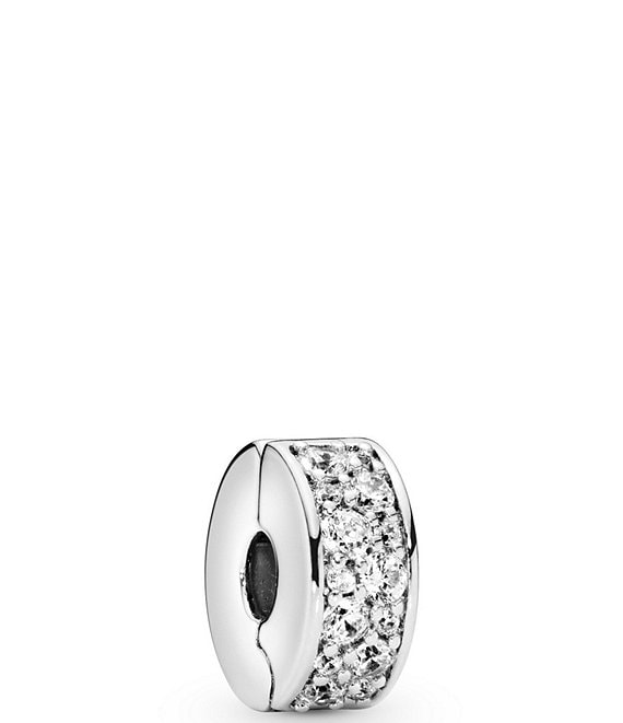 Pandora Pave Clip Sterling Silver Charm