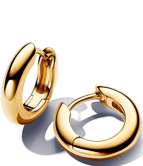 Pandora Round Huggie Hoop Earrings