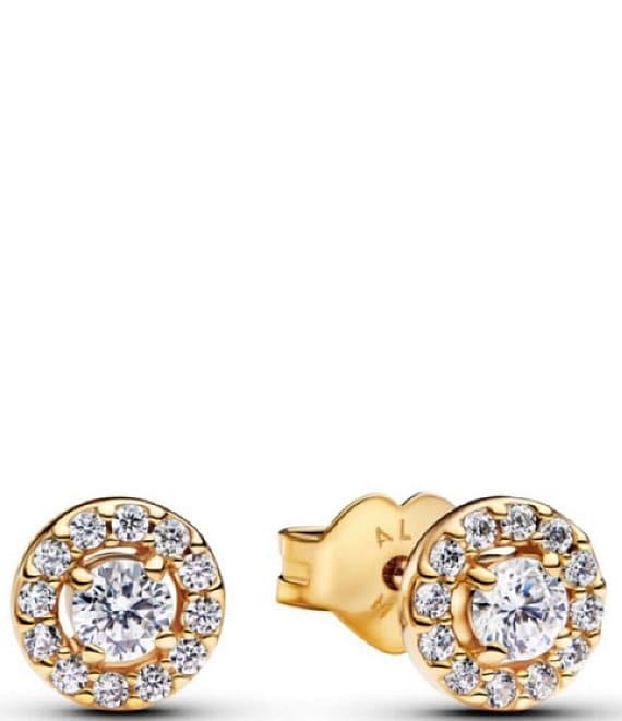 Pandora Round Pave Halo Stud Earrings