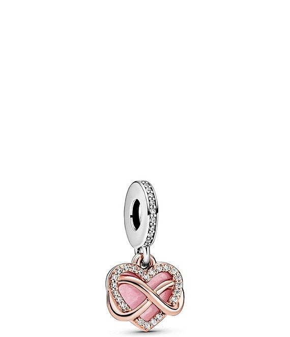 Pandora Sparkling Infinity Heart Two-Tone Dangle Charm