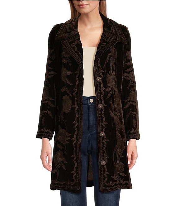 Dillards velvet outlet jacket