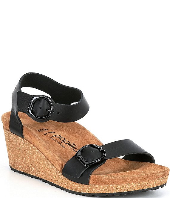 Papillio by Birkenstock Soley Leather Platform Wedges | Dillard's