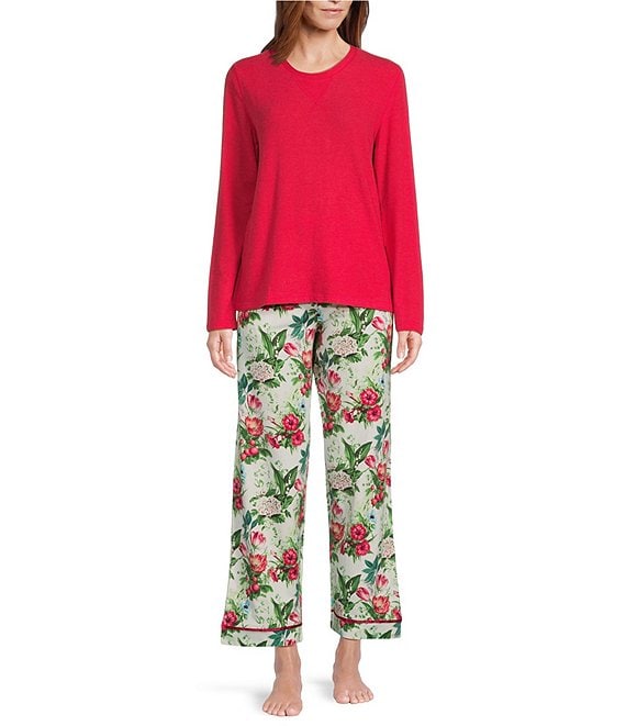 Long Sleeve Long Pant PJ Set Fall Floral S by Carole Hochman