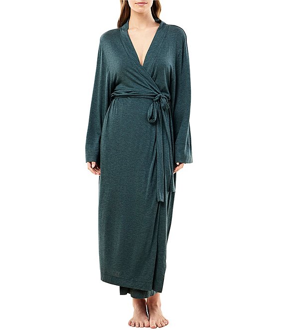 Papinelle Kate Long Sleeve V-Neck Modal Knit Soft Maxi Robe