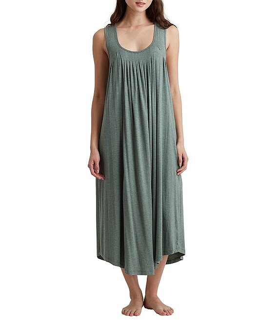Papinelle Sleeveless Scoop Neck Soft Modal Pleated Nightgown | Dillard's