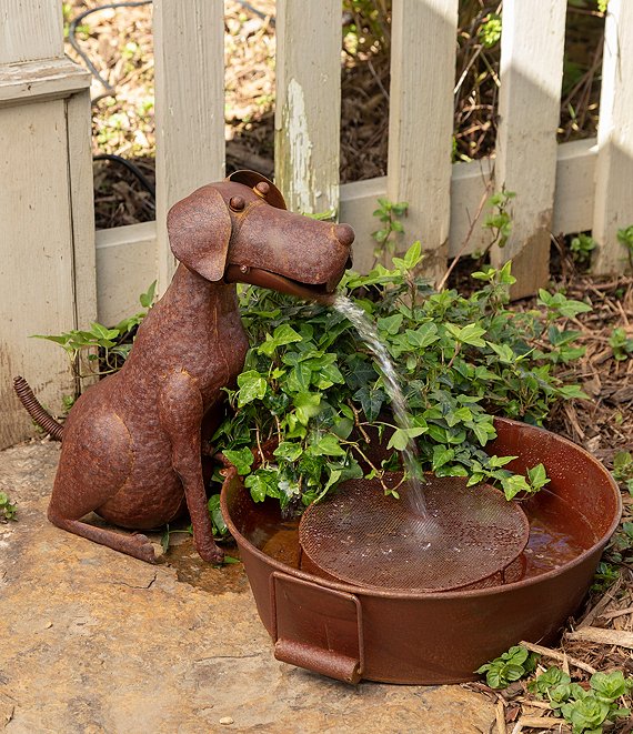 Park Hill Best Friend Dog Iron Fountain