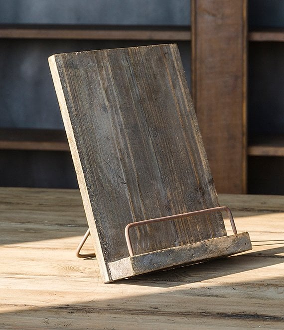Aged Wooden Cookbook Stand