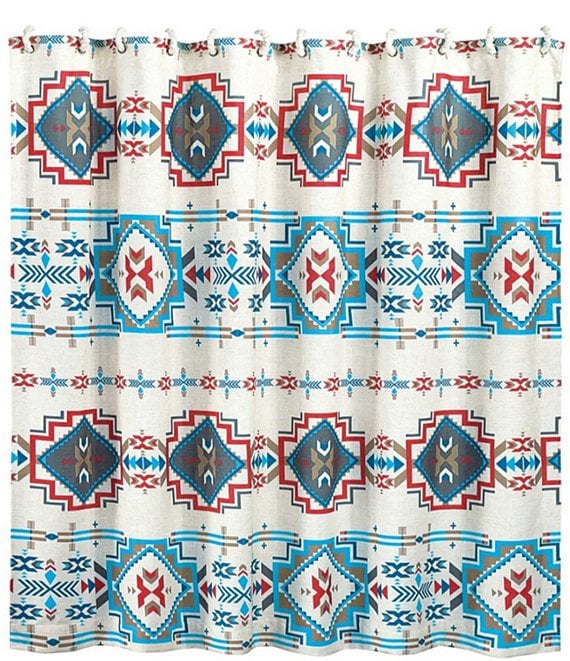 Paseo Road by HiEnd Accents Spirit Valley Southwestern Inspired Pattern Shower Curtain