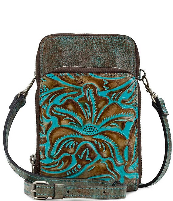 Patricia outlet Nash brown & turquoise Leather Granada crossbody bag