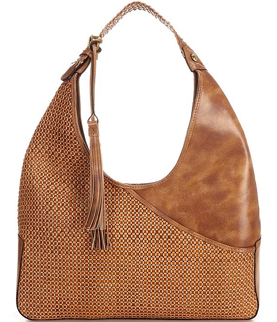 Patricia Nash Amaya Woven Leather Hobo Bag
