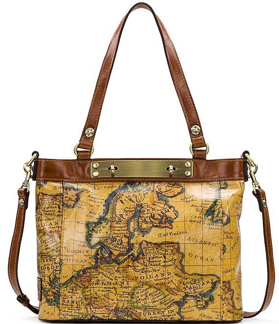 Color:Vintage European Map - Image 1 - Arden Leather European Map Print Tote Bag