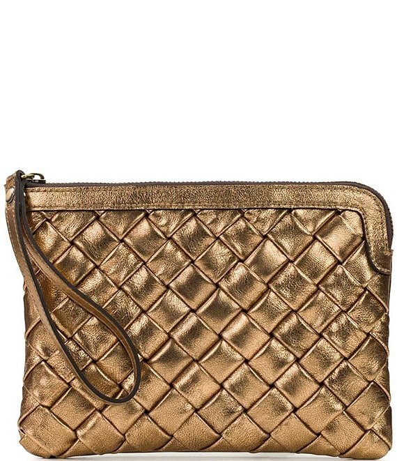 Metallic wristlet best sale