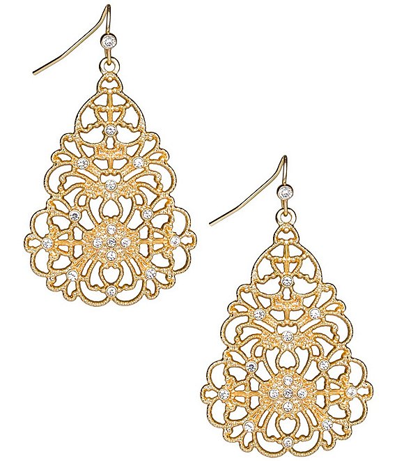 Patricia Nash Crystal Teardrop Chandelier Earrings | Dillard's