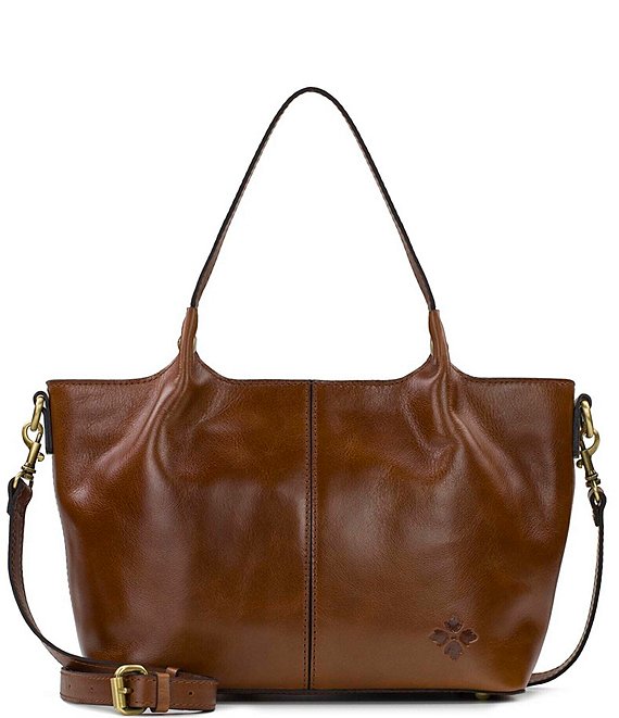 Patricia Nash Distressed Leather Gold Tone Argenta Tote Satchel Bag