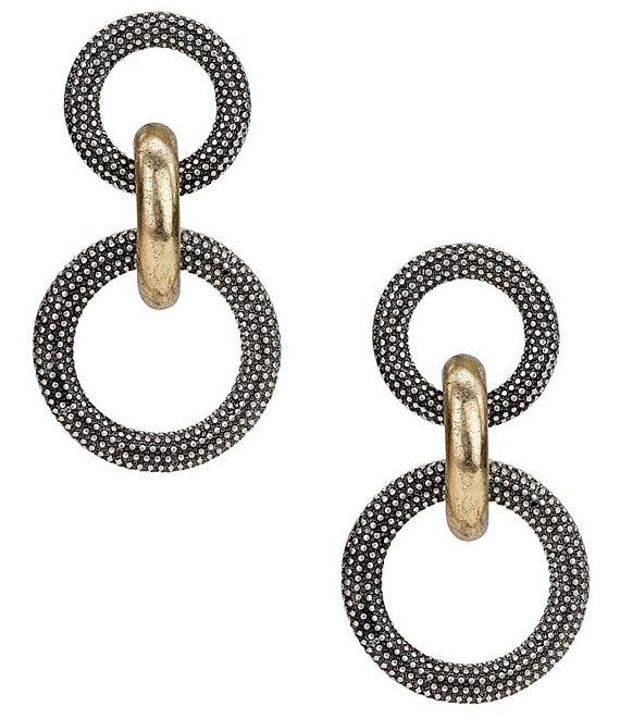 Patricia Nash Double Ring Drop Earrings