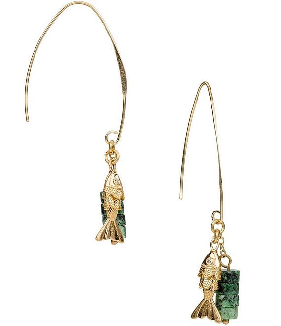 Patricia Nash Fish Bead Hook Threader Earrings