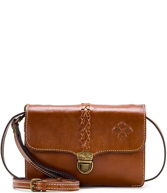 Color:Tan - Image 1 - Heritage Collection Bianco Braided Leather Convertible Crossbody Bag