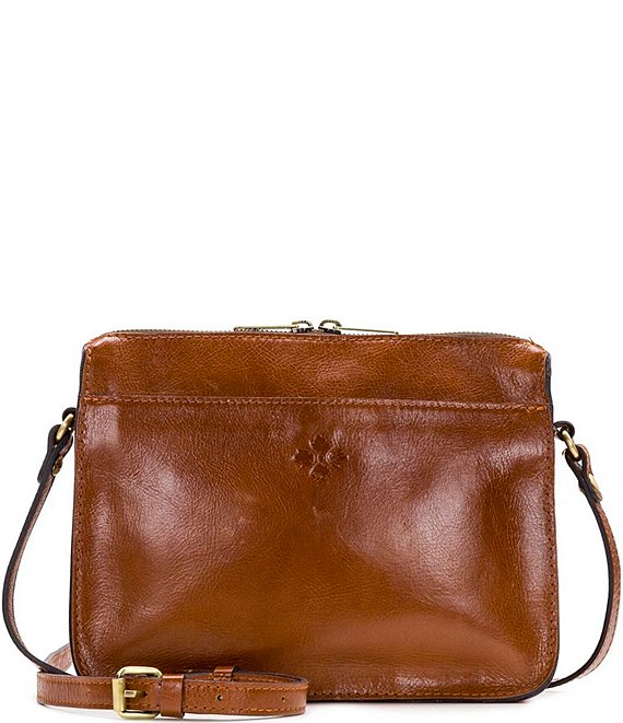 Color:Tan - Image 1 - Heritage Collection Nazaire Top Zip Crossbody Bag