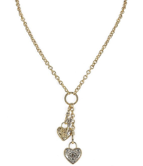 Patricia Nash Multi Heart Charm Y Necklace