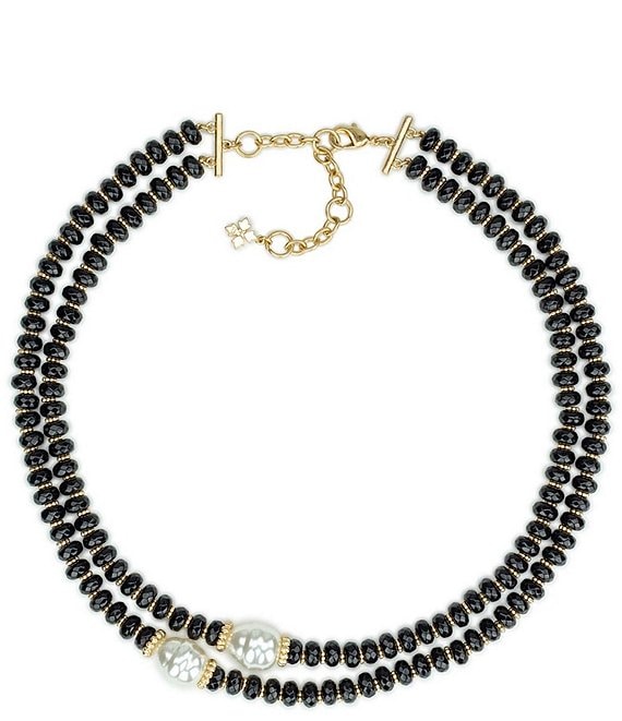 Patricia Nash Multi Row Bead Pearl Short Multi Strand Necklace