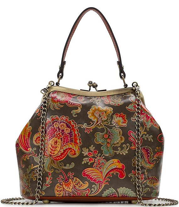 Floral Embroidery Waist Bag, Vintage Pu Leather Crossbody Bag
