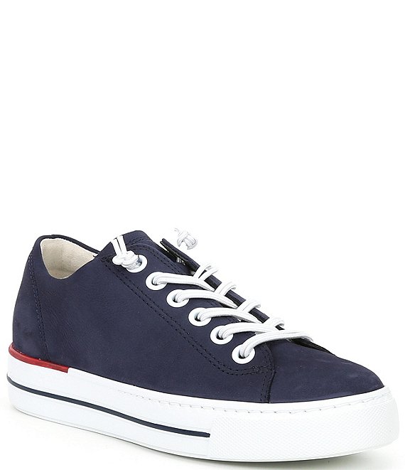 Paul Green Lacey Leather Lace-Up Side Zip Platform Sneakers | Dillard's