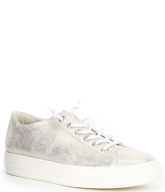 Color:Mineral Metallic Antic - Image 1 - Hadley Leather Lace-Up Sneakers