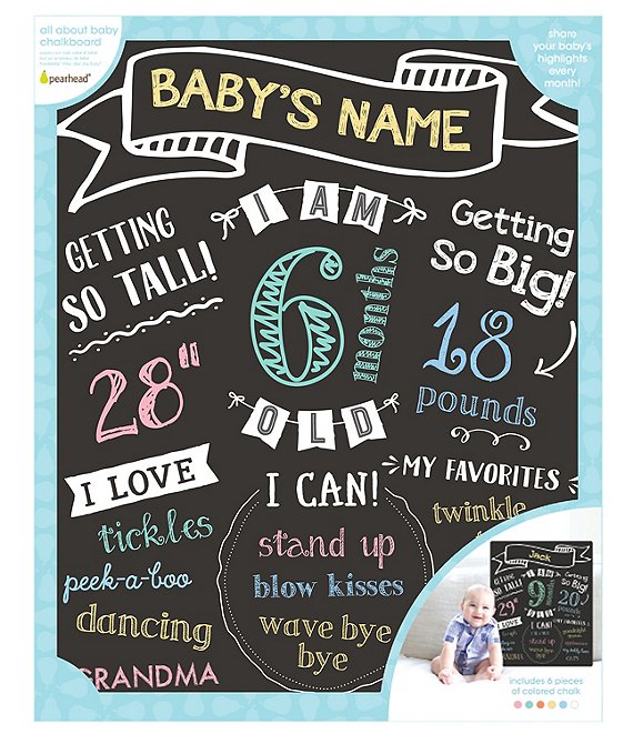 Color:Black - Image 1 - All About Baby Chalkboard
