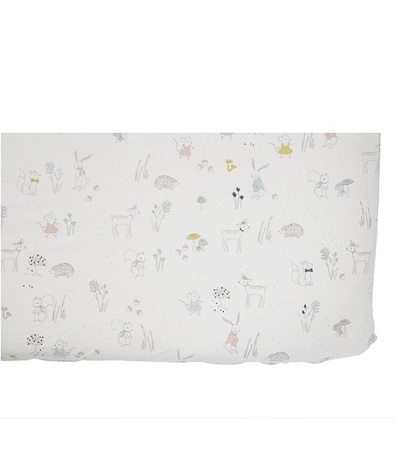 Color:Grey - Image 1 - Baby Magical Forest Animal Print Crib Sheets