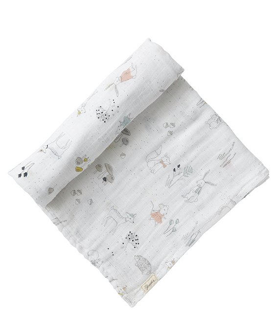 Color:Grey - Image 1 - Baby Magical Forest Organic Cotton Swaddle Blanket