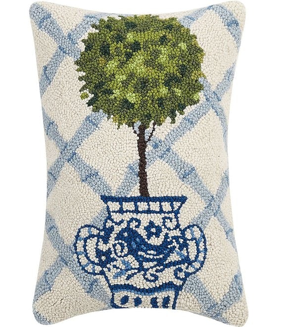 Peking Handicraft Ball Topiary Hook Throw Pillow