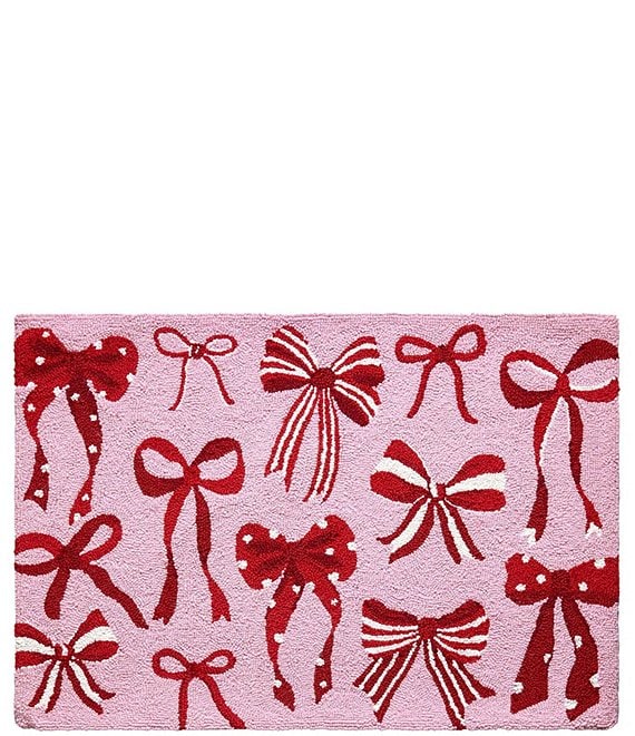 Peking Handicraft Holiday Bows Hooked Rug