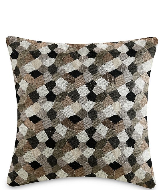 Kravet Embroidered Mosaic Square Pillow