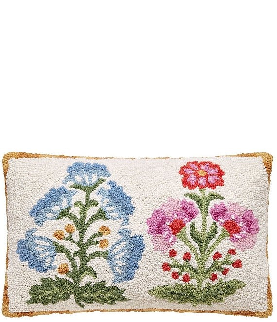 Peking Handicraft Mughal Flowers Hook Pillow