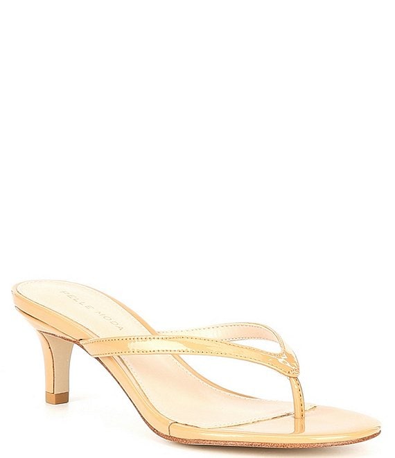 Pelle Moda Effi4 Patent Leather Dress Thong Sandals | Dillard's