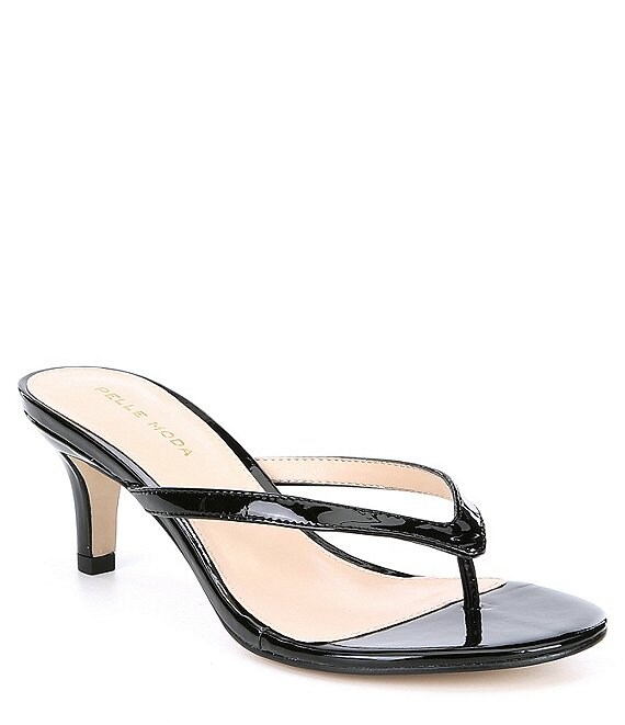 Pelle Moda Effi4 Patent Leather Dress Thong Sandals