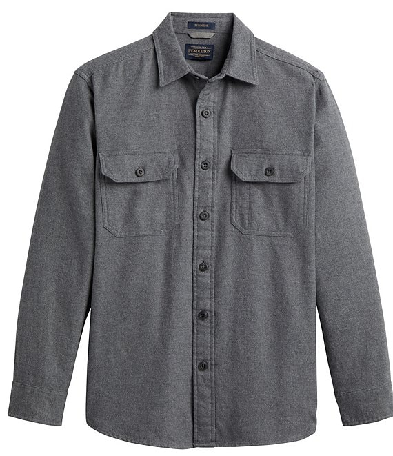 Pendleton Burnside Flannel Heather Long Sleeve Woven Shirt | Dillard's