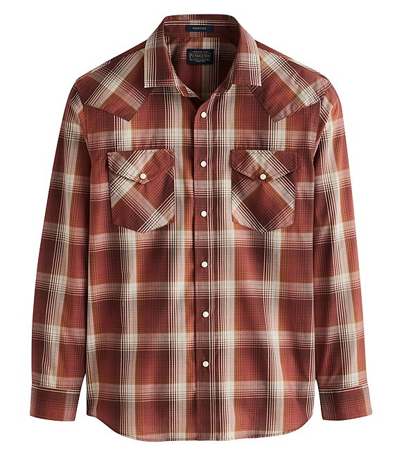 Vintage Pendleton Unisex Plaid Long-sleeve deals Button Down