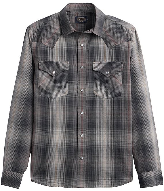 Pendleton Frontier Plaid Long Sleeve Woven Shirt