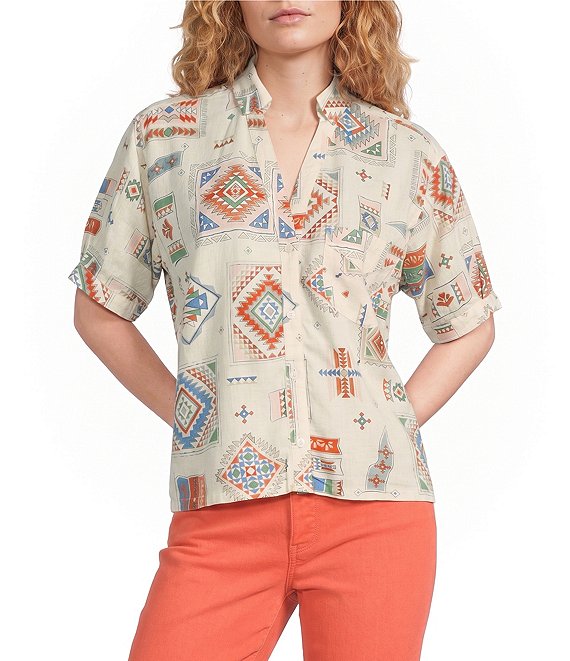 Pendleton Harlow Printed Spread Collar Short Sleeve Shirt