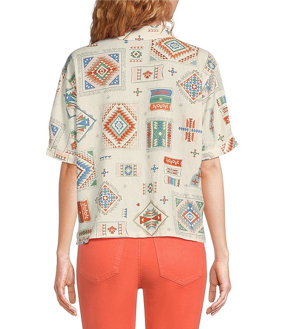 Pendleton Harlow Printed Spread Collar Short Sleeve Shirt | Dillard's