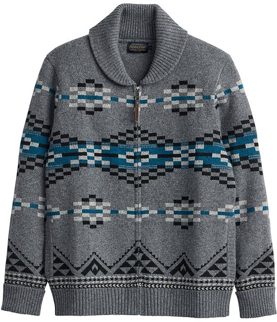 Pendleton Lost Trail Lambswool Full-Zip Cardigan