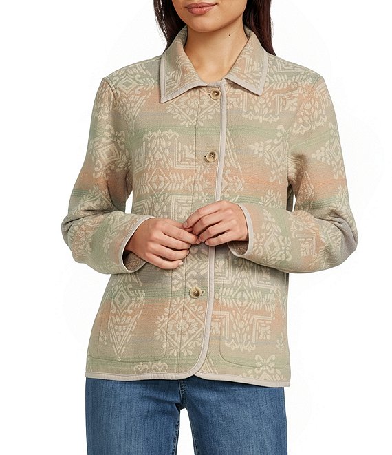 Pendleton Point Collar Long Sleeve Reversible Chore Jacket