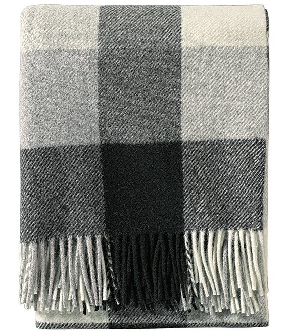 Pendleton Woolen Mills Eco-Wise Wool Fringed Buffalo Check Washable Throw