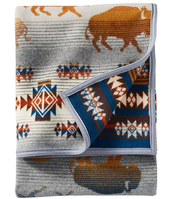 Pendleton Woolen Mills Prairie Rush Hour Napped Jacquard Throw
