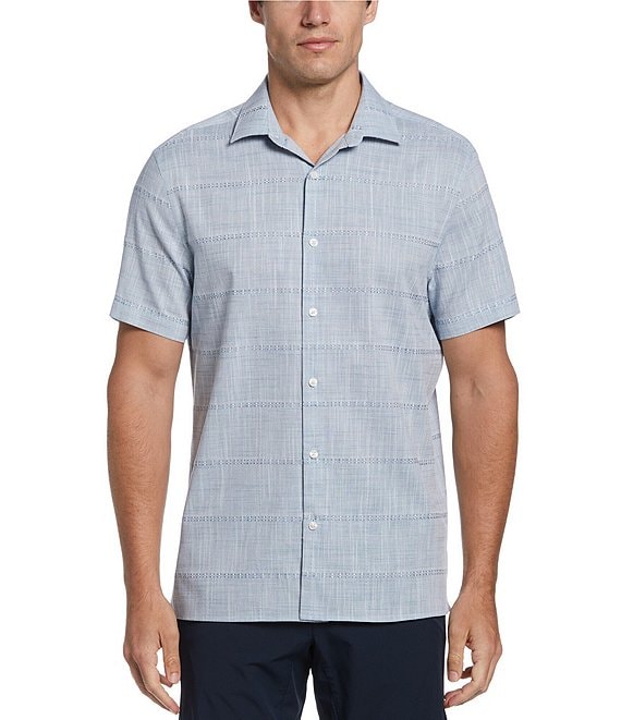 Perry Ellis Big & Tall Slub Plaid Short-Sleeve Woven Shirt | Dillard's