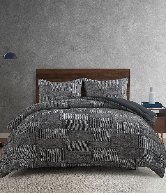 Perry Ellis Halifax Charcoal Comforter Mini Set