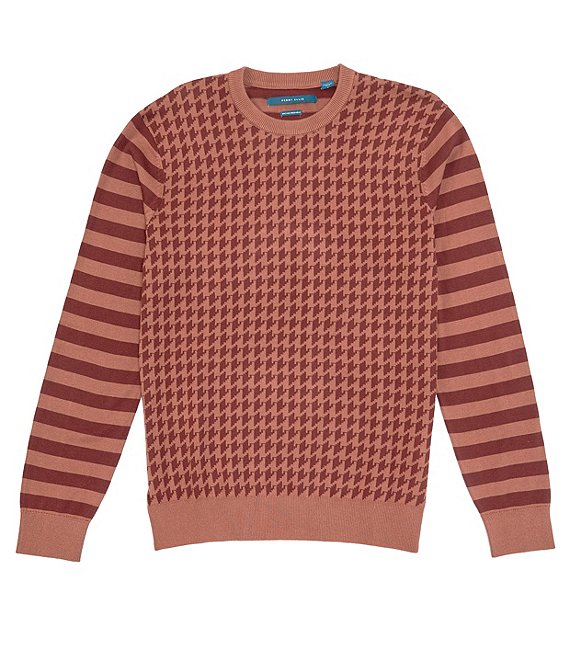 Color:Bitter Chocolate - Image 1 - Mixed Pattern Sweater